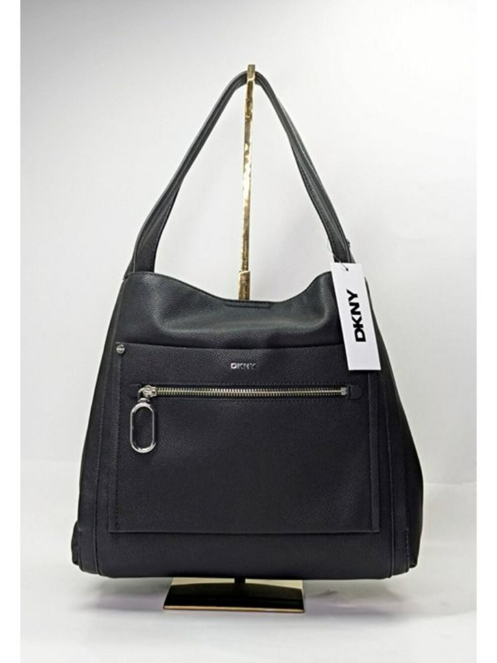 DKNY Nala Women's Magnetic Closure Medium Size Black Hobo (MSRP $198) - Picture 3 of 11